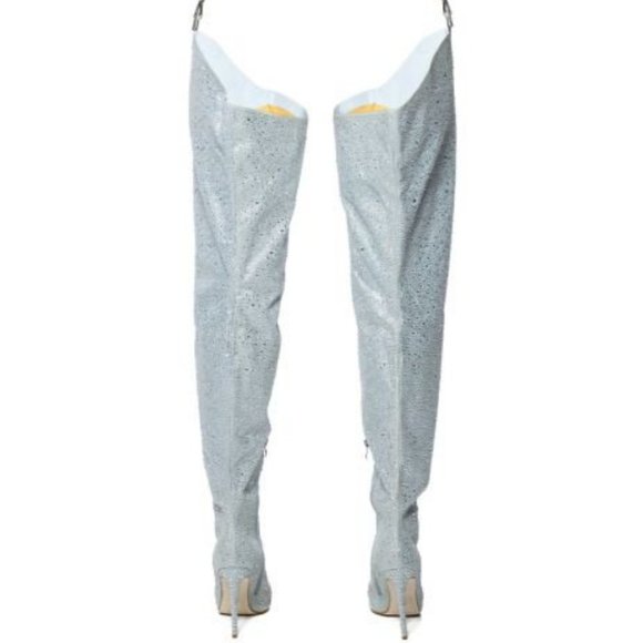 Chap My Hide Denim Rhinestone Boots - Picture 5 of 6